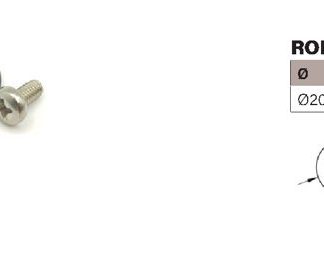 Rodamiento mampara ducha 20x6mm con tornillo