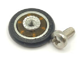 Rodamiento mampara ducha 20x6mm con tornillo