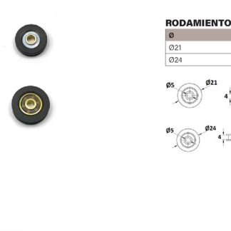 Rodamiento mosquitera 21mm