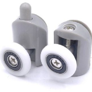 Juego rodamiento mampara ducha plástico 23mm gris