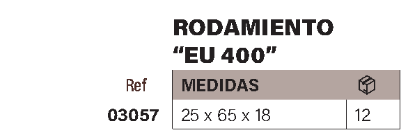 Rodamiento ventana aluminio EU 400 - Imagen 2