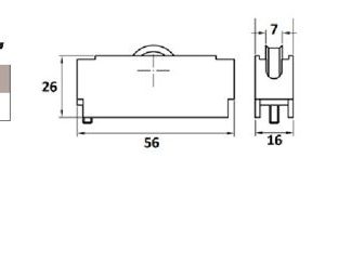 Rodamiento ventana aluminio 640/Alupron 21