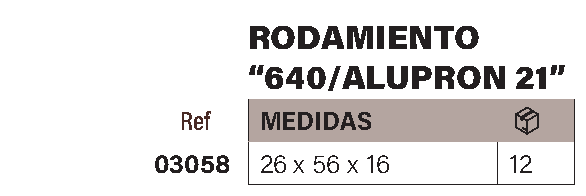 Rodamiento ventana aluminio 640/Alupron 21 - Imagen 2
