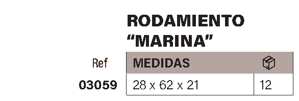 Rodamiento ventana aluminio Marina - Imagen 2