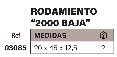 Rodamiento metálico ventana 2000 Baja - Imagen 2