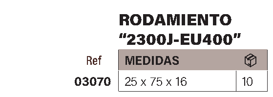 Rodamiento ventana 2300J-EU400 - Imagen 2