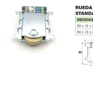 Rueda puerta corredera armario Standard Pequeña Hembra
