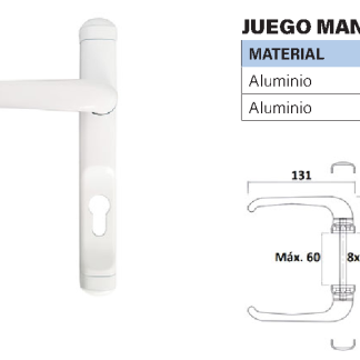 Juego manillas bocallave Blanco