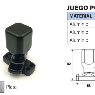 Juego pomos aluminio Blanco